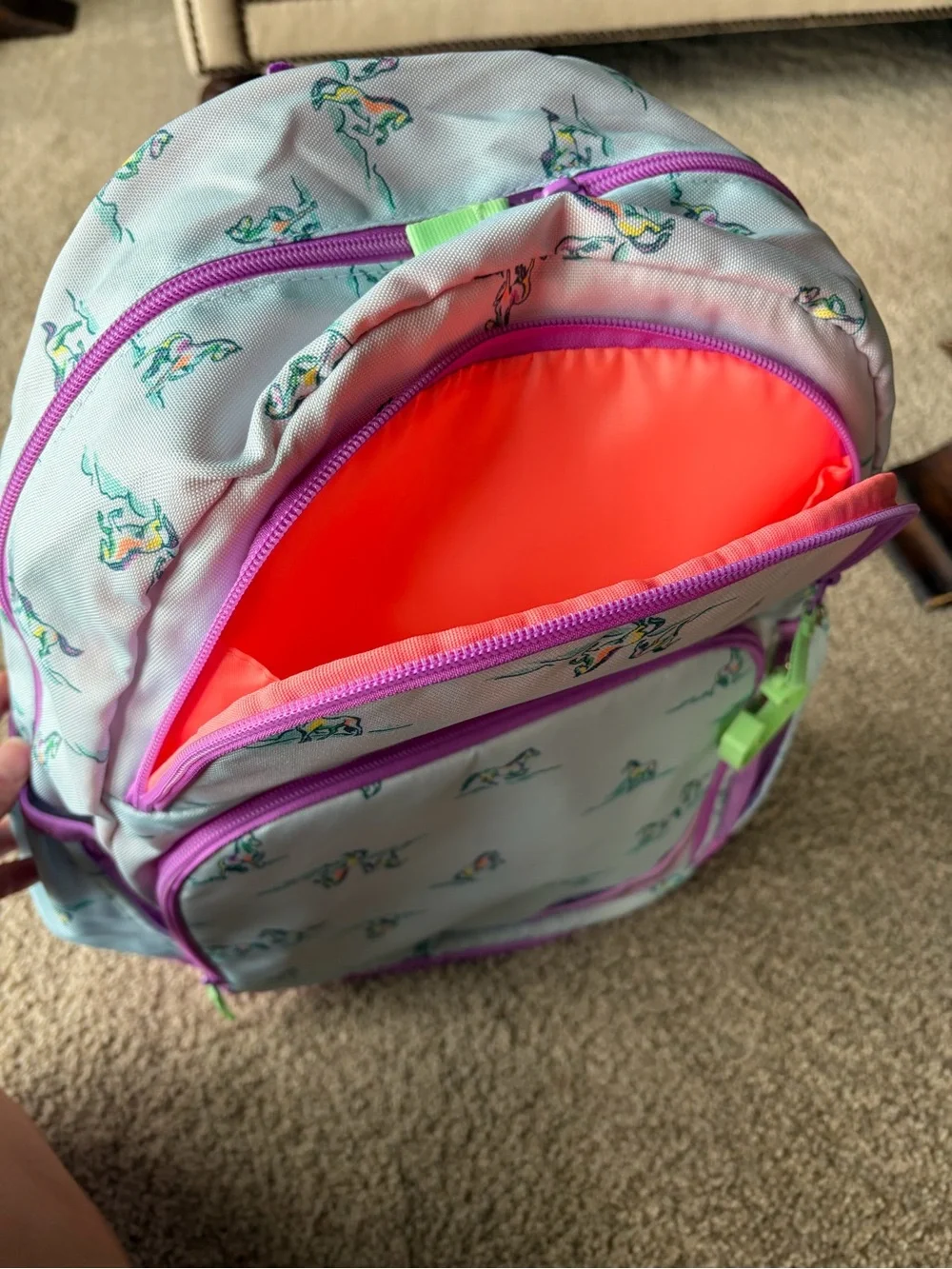 Purple & Blue Horses Design Backpack | Brand New | Cat & Jack